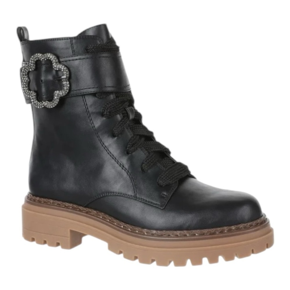 SAM & LIBBY-SAMANTHA EMBELLISHED COMBAT BOOT—SIZE 8.5